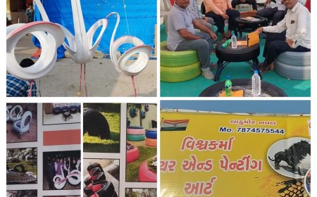 Tyre Art દીવમાં અનોખું ' ટાયર આર્ટ ' પ્રદર્શન : જોઈને તમે પણ કહેશો અદ્ભુત કલા...